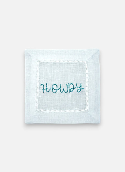 Howdy Embroidered Cocktail Napkins